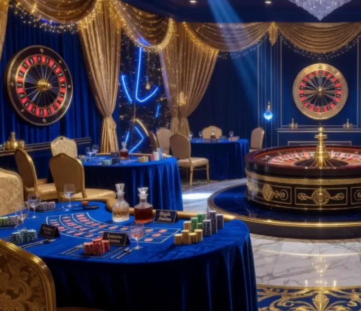 Przestrzeń eventowa przekształcona w elegancką strefę ruletki